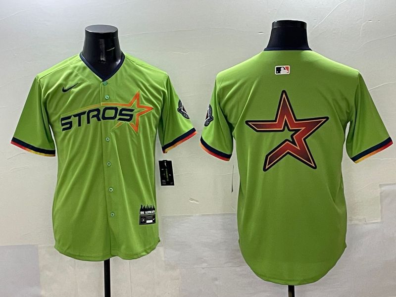 Men Houston Astros Blank Green three generations Joint Name 2025 Nike MLB Jersey style 11